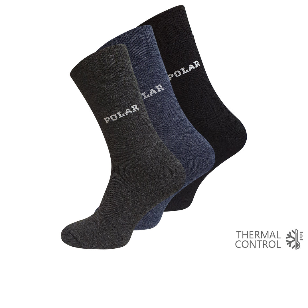 Herren 3er Pack Thermo Socken "POLAR" mit Softbund