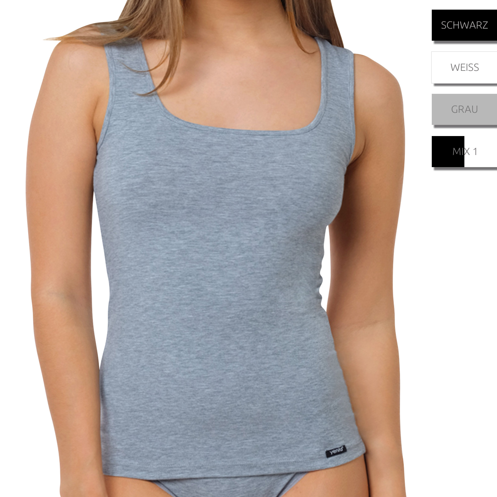 yenita® 2er Pack Damen Baumwoll Tank Top "Cotton Stretch"