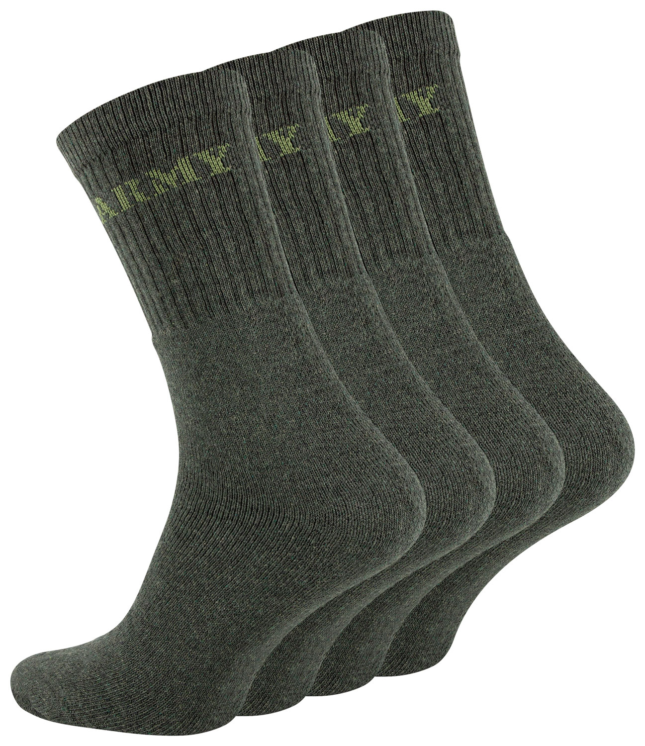 4er Pack Army Socken mit Schriftzug "ARMY" Grün