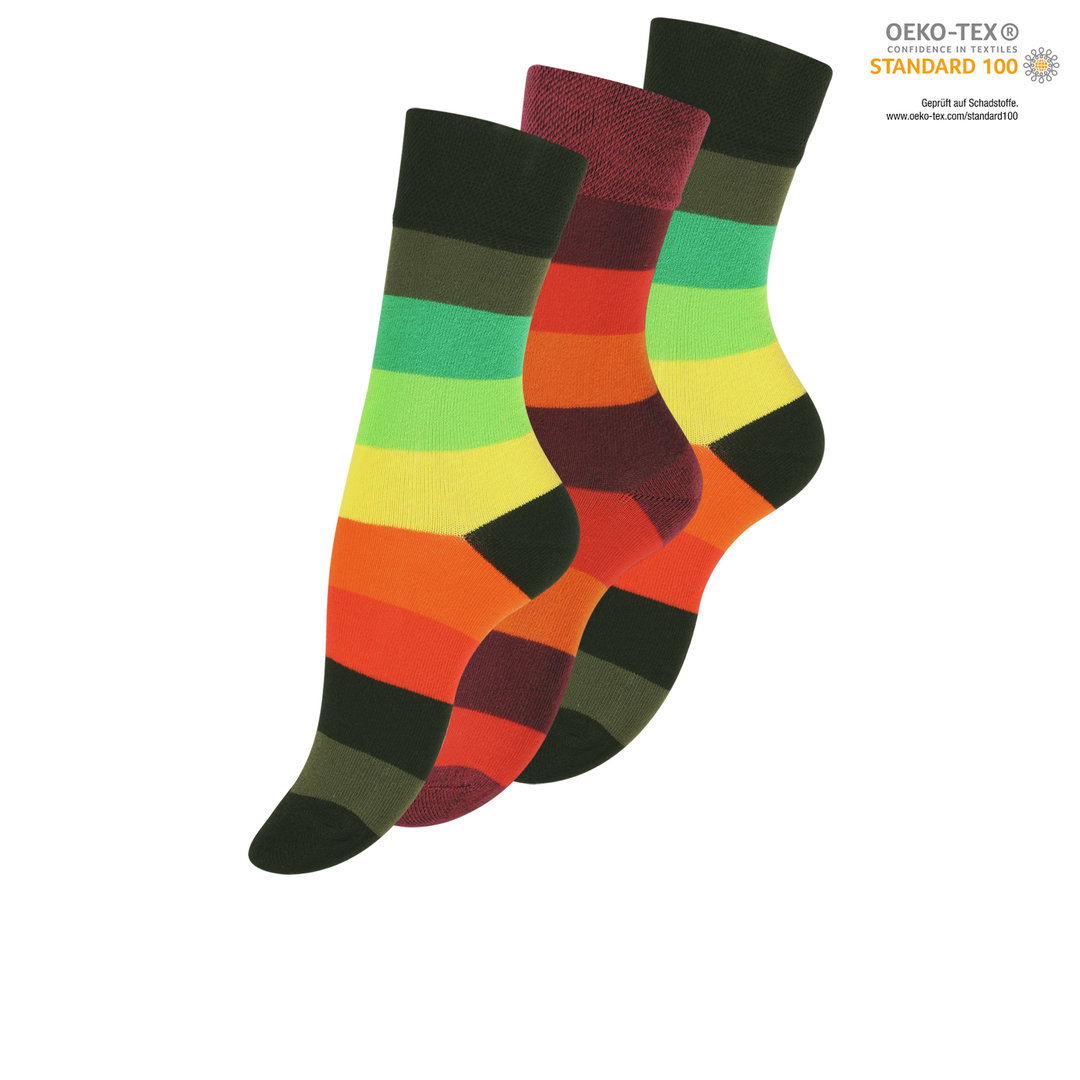 Damen Socken 3er Pack "Rainbow" Vincent Creation®