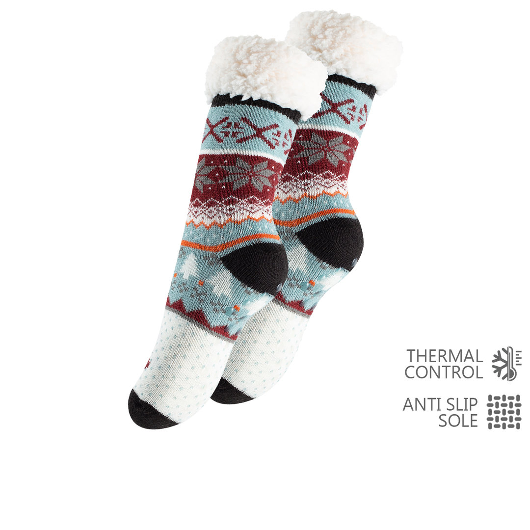 yenita® Damen Hüttensocken mit Anti-Rutsch-Sohle