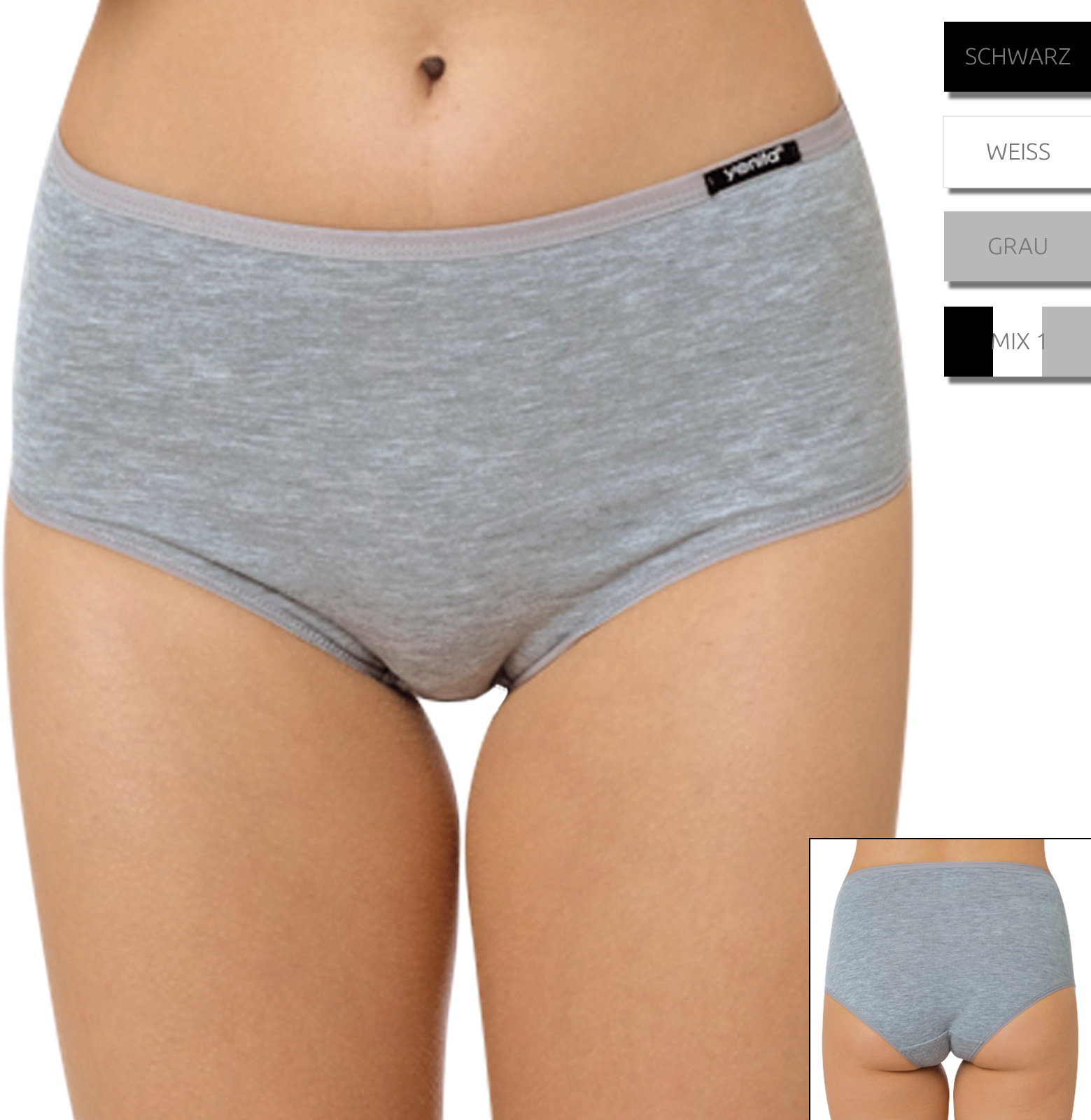 yenita® Damen High Waist Slip "Cotton Stretch" - Farbe wählbar