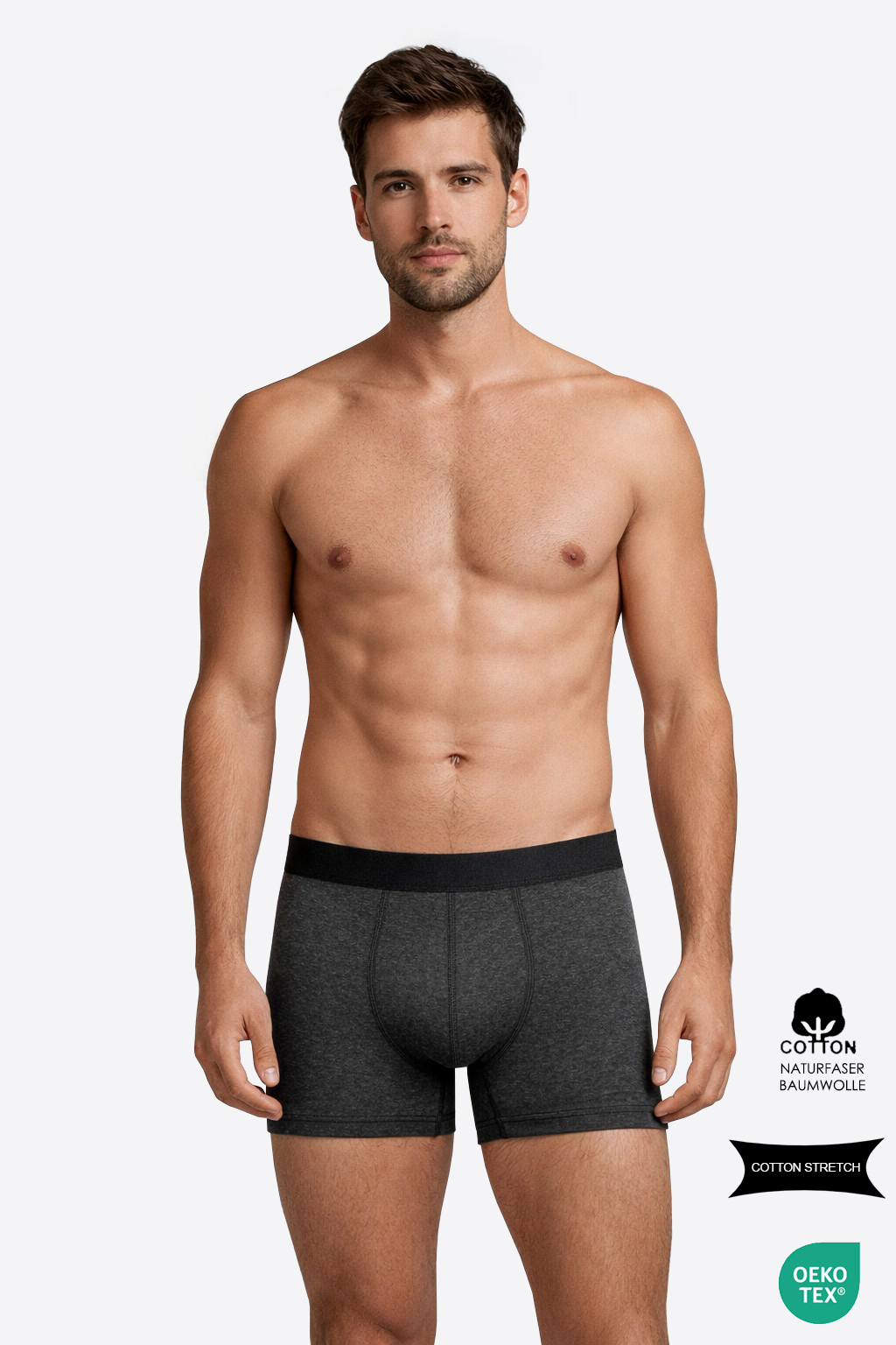 Vincenzo Rosso® Herren Boxershorts aus Baumwolle mit Elasthan - Farbe wählbar