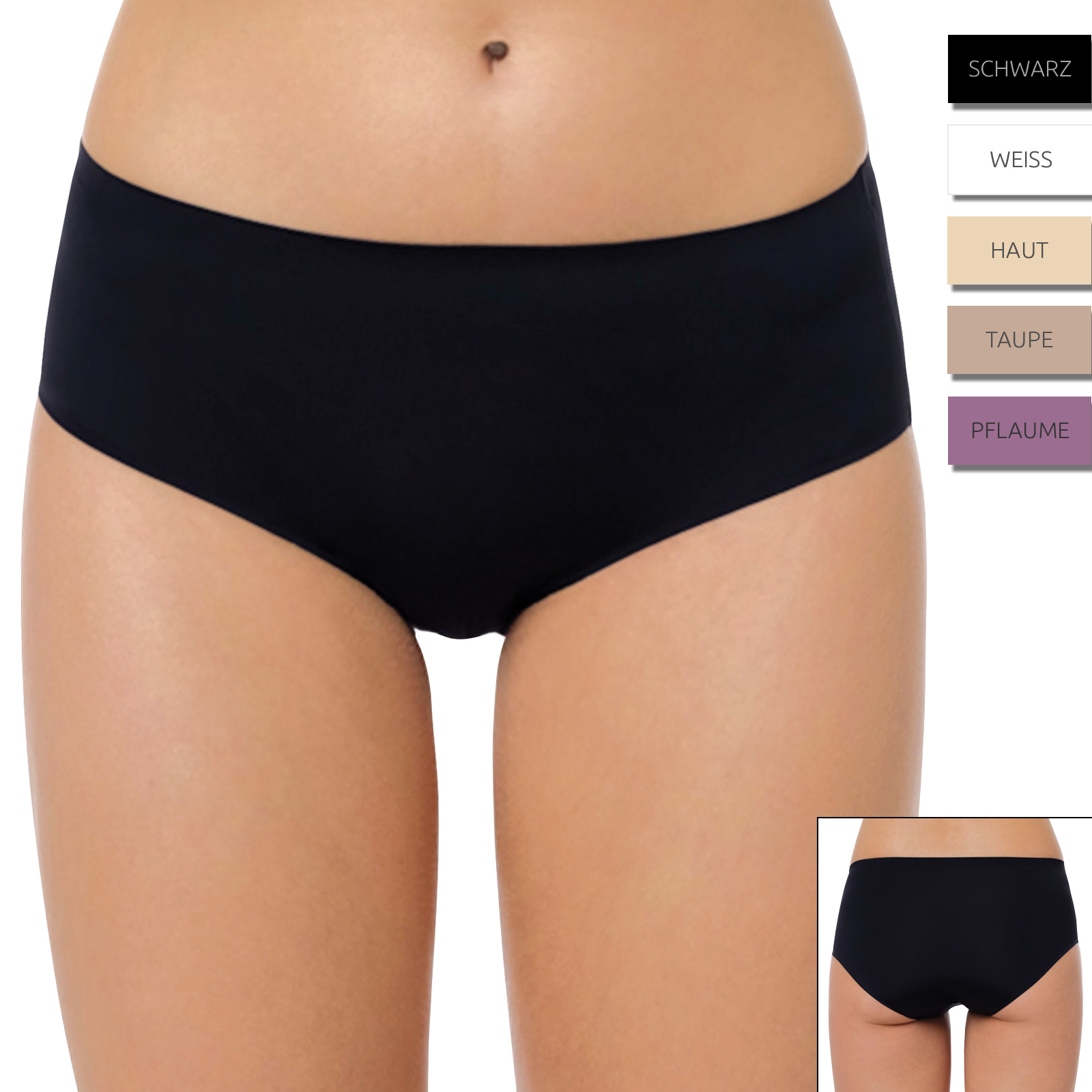 yenita® 3er Pack invisible Mikrofaser Hüftslip für Damen - Farbe wählbar