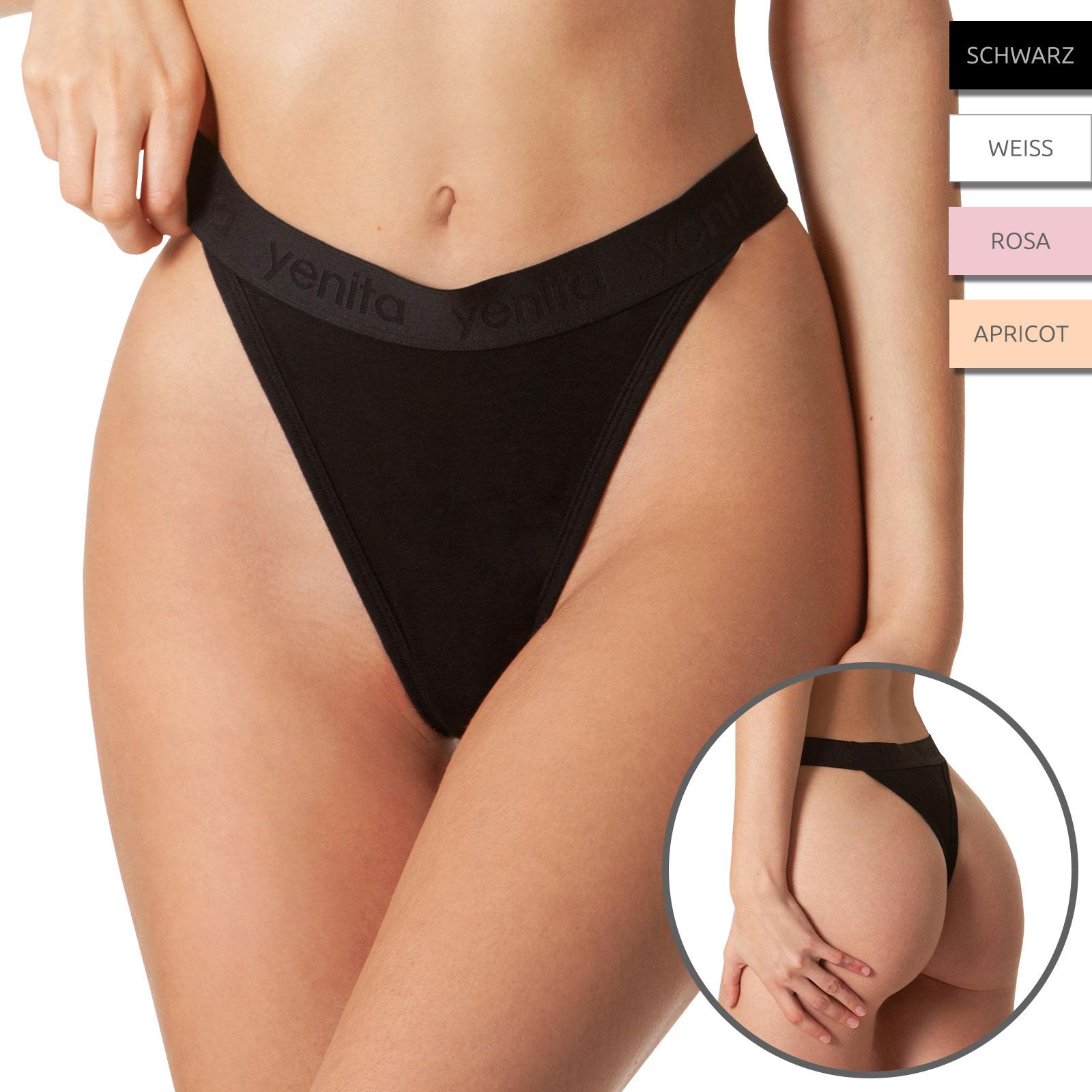 yenita® Damen Triangel Tanga "BAMBUS" - Farbe wählbar