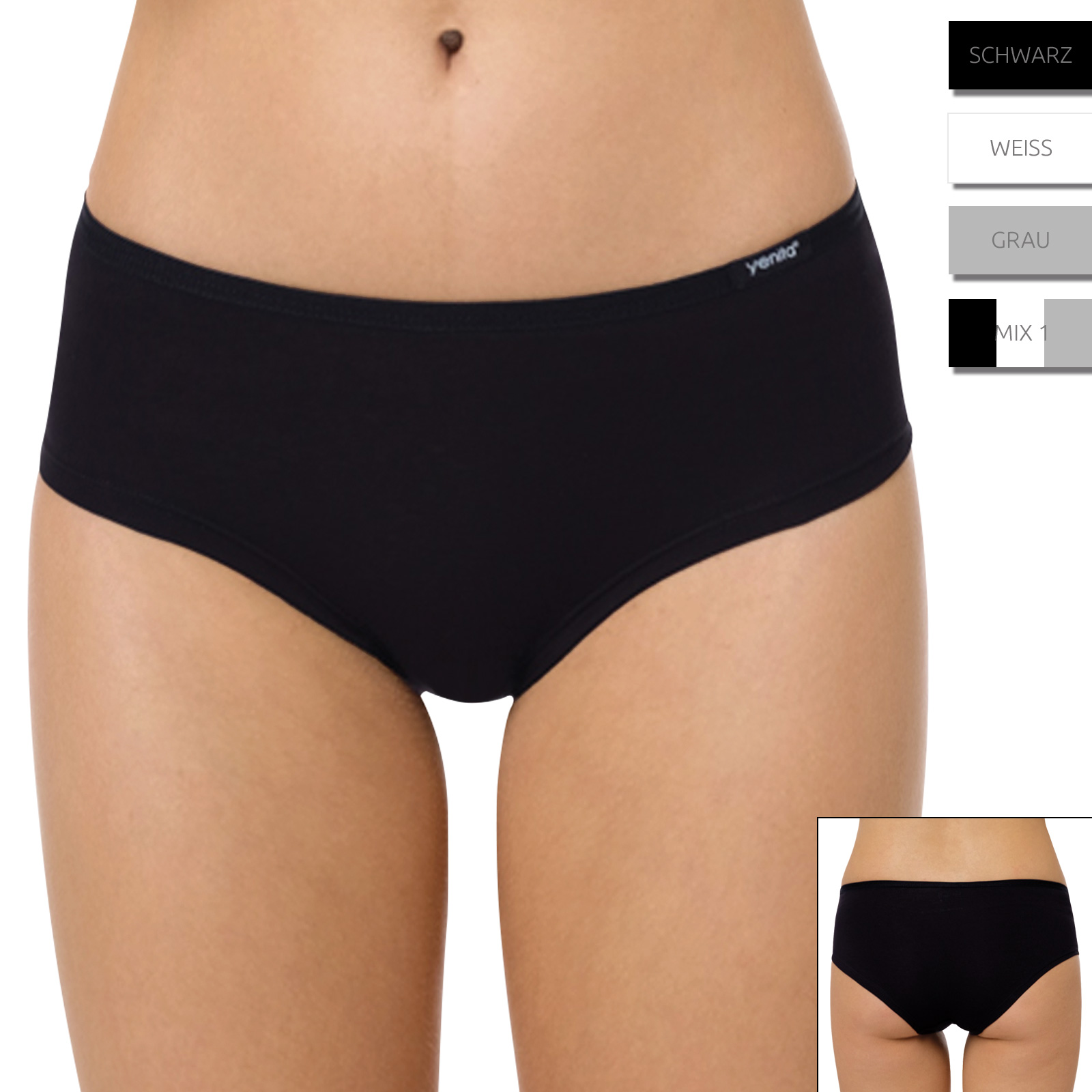 yenita® Damen Hipster Slip "Cotton Stretch" - Farbe wählbar